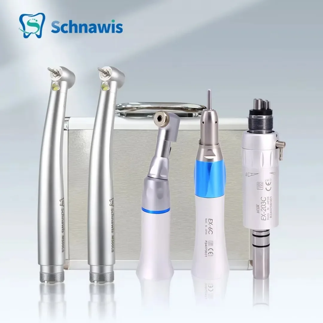 EC Dental 1:1 Direct Drive Contra Angle Low Speed Handpiece Polishing  Tools Set M500LG M600LG Pana-Max2 Turbine Handpiece