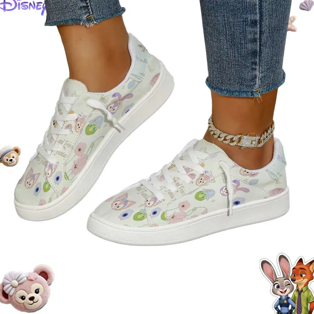 tenis-de-cano-baixo-com-estampa-floral-disney-linabell-friends-para-mulheres-calcados-casuais-fofos