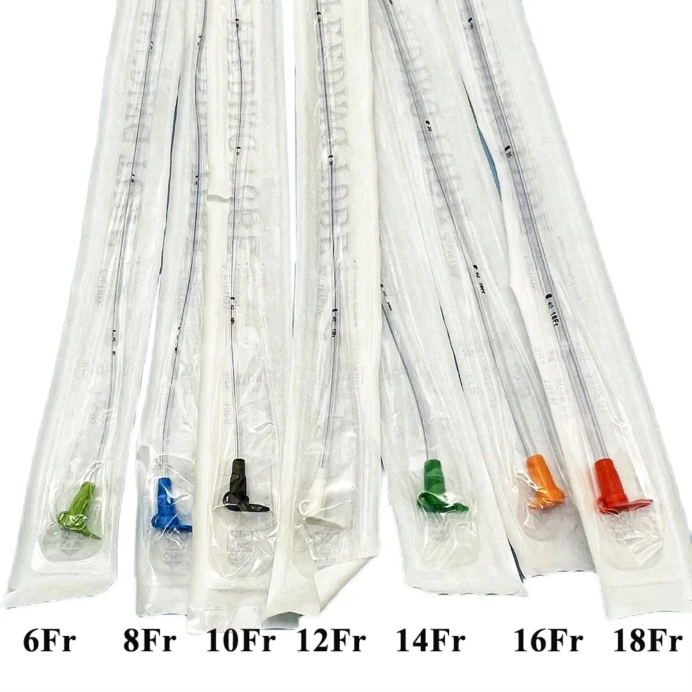 15PCS Pet Animal Nasael Feeding Tube 5FR 6FR 8FR 10FR 12FR Nutritional Support Disposable Round Closed Tip 40CM Length Placement