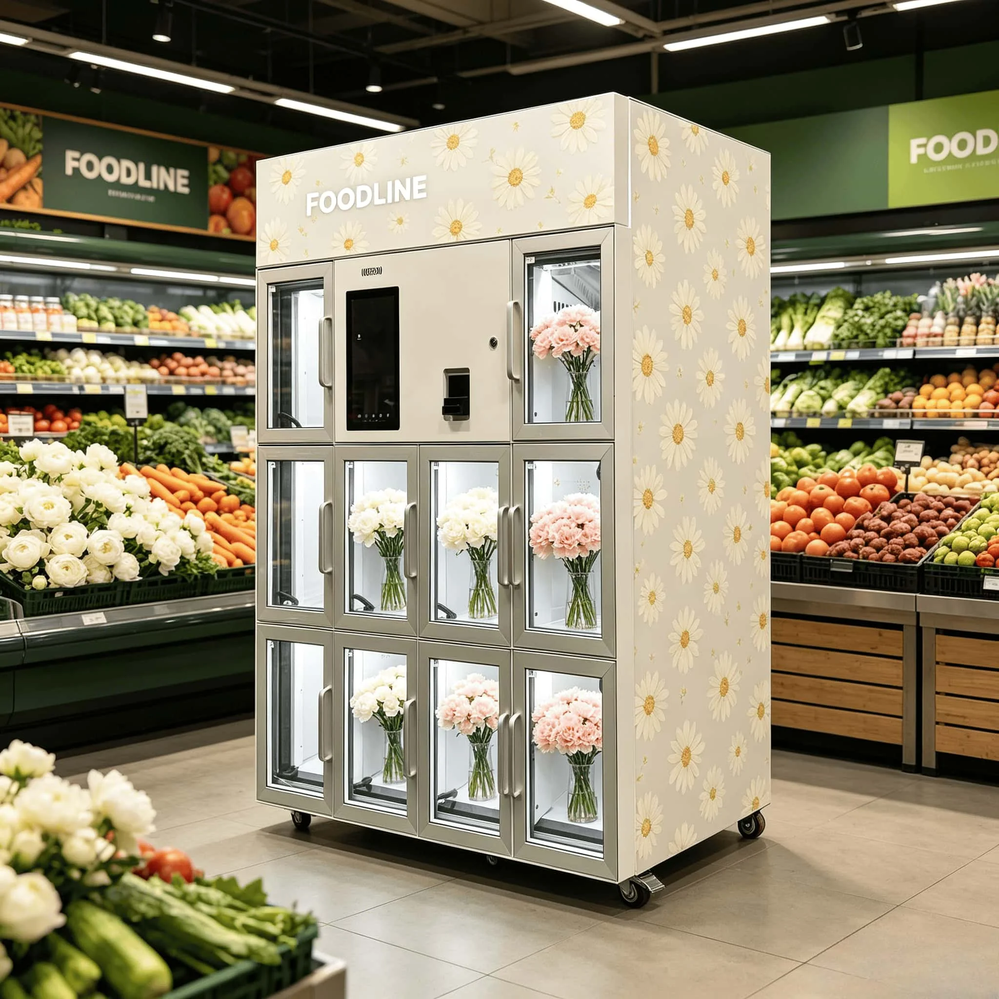 FL Manufacturer Flower Vending Locker Adjustable Cooling Self Service Bouquet Seller Machine Bulk Order for Global Distributors