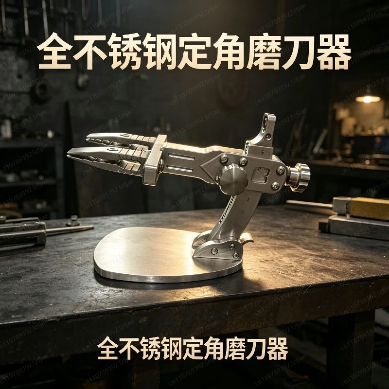 Professional 304 Stainless Steel 15°‑30° Fixed‑Angle Sharpener for High‑End Kitchen Hunting Knives