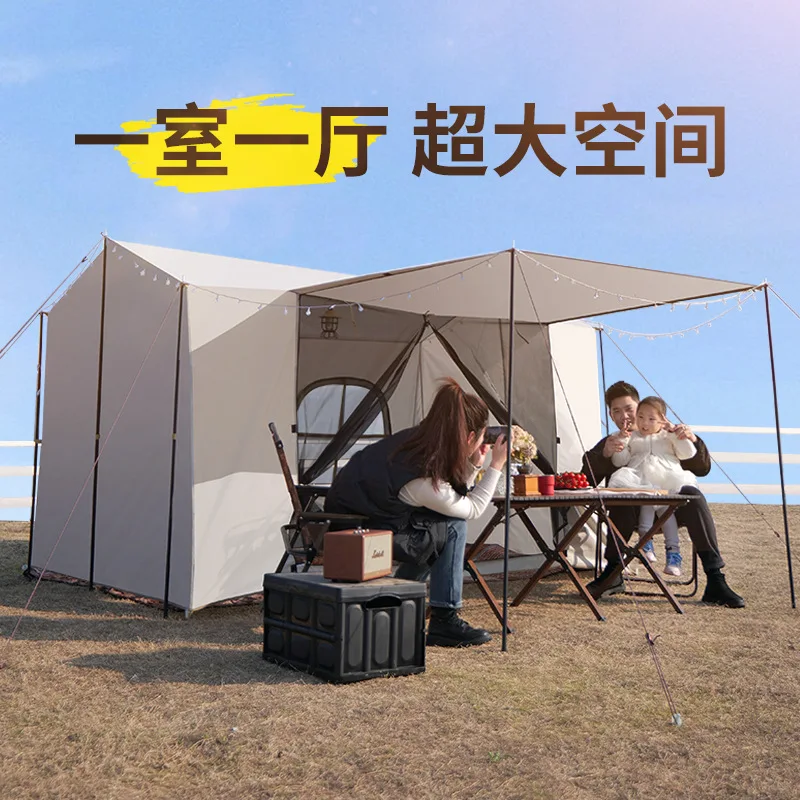 

Wholesale Portable Outdoor Camping Parent-Child Tent Folding Thickened Windproof Sunscreen One Room One Hall Canopy Park Tent