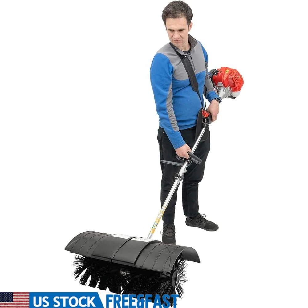 52CC Gasoline Powered Sweeper Handheld Lawn Broom 1700W Heavy Duty Automatic Brush Powerful Garden Cleaner Efficient Dust Leaves