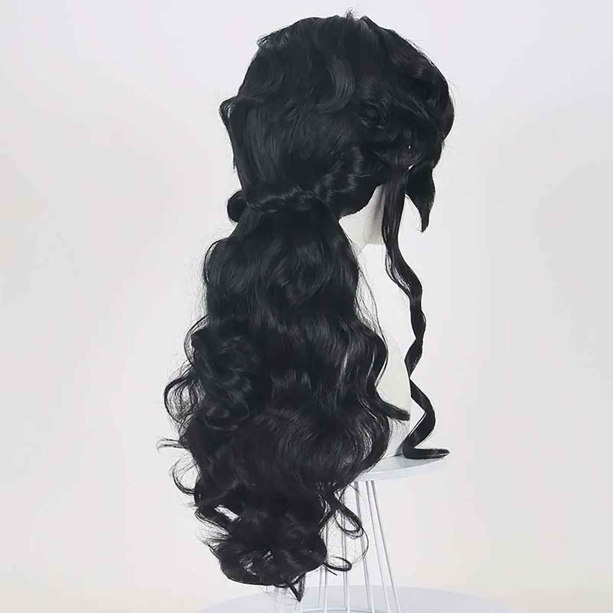 Women Game Reverse:1999 Anjo Nala Long Black Curly Heat Resistant Synthetic Hair Wig