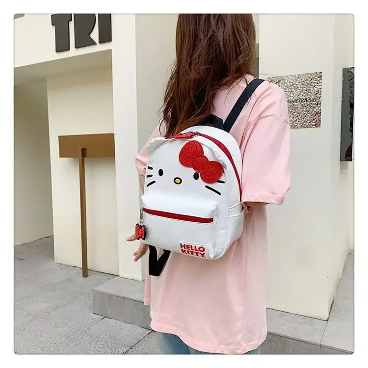 Sanrio Hallo Kitty Rucksack für Frauen, Cartoon Anime Rucksack, süße wasserdichte Rucksäcke, Stich Studenten tasche für Kinder und Mädchen