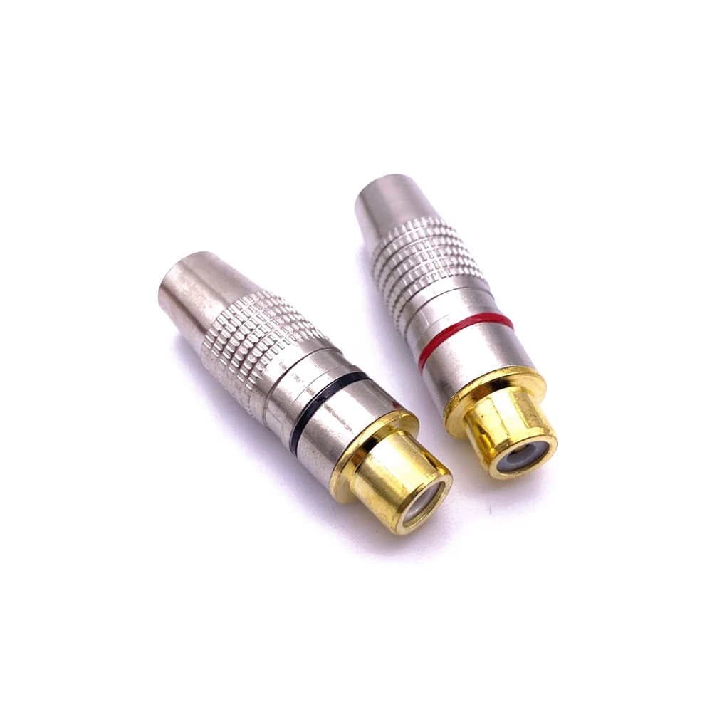 

10PCS Gold Plated RCA Female Jack Plug Connector Solder Audio Video Adapter Plug Connector RCA Convertor for Coaxial Cable