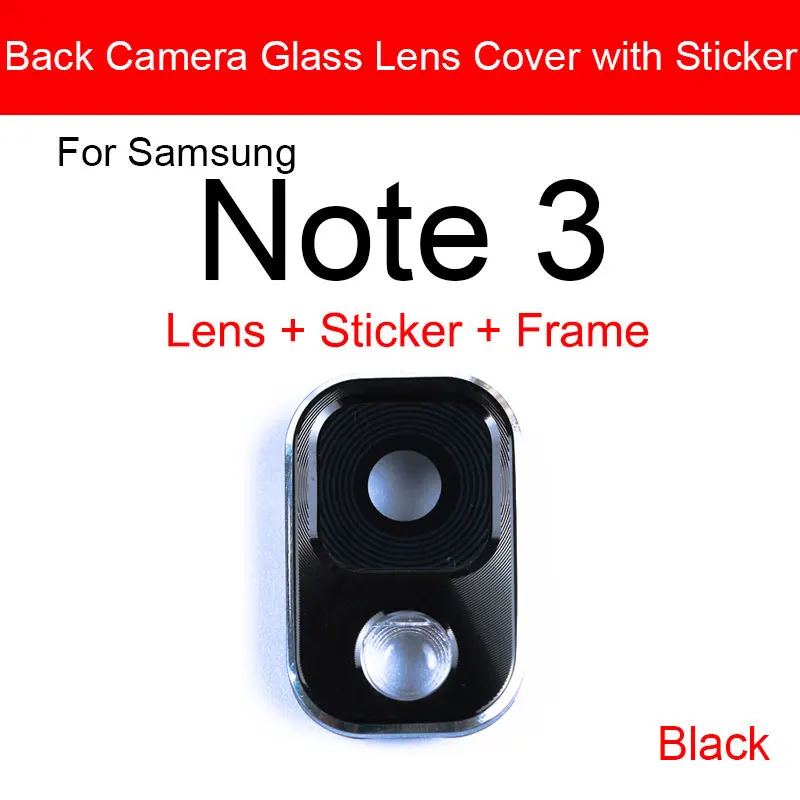 Back Rear Camera Glass Lens With Sticker Glue For Samsung Galaxy Note 3 4 5 Camera Lens Cover Flex Ribbon Replacement Parts