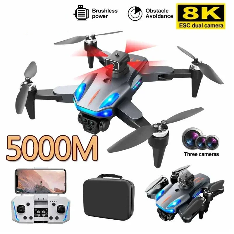 

K911 Drone Professional GPS 8K ESC HD Three Camera 5km Aerial Photography Brushless Motor Foldable Quadcopter Toy