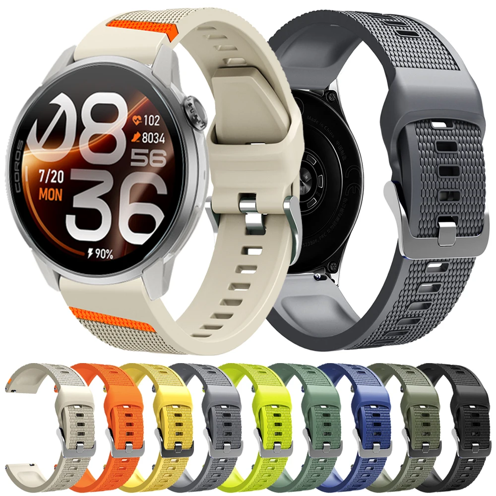 Sports Silicone Band For COROS APEX 4 2 Pro Breathable Replacement Strap For COROS APEX 4 42mm 46mm PACE 4 3 22mm Soft Wristband
