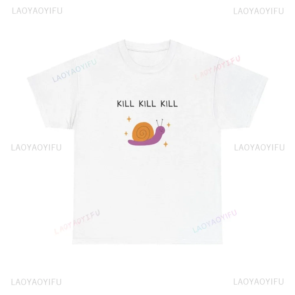 Kill Kill Kill Funny Animal Meme Graphic T-Shirt Quirky Sarcastic Cursed Unhinged Humor T Shirt Casual Fashion Loose Man Tshirt