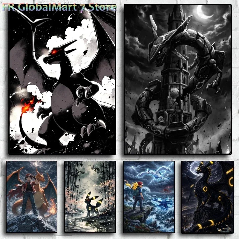 Anime Character Pictures Pokemon Charizard Images Home Living Room Decor Painting Modular Prints Oil Painting Aesthetic Poste