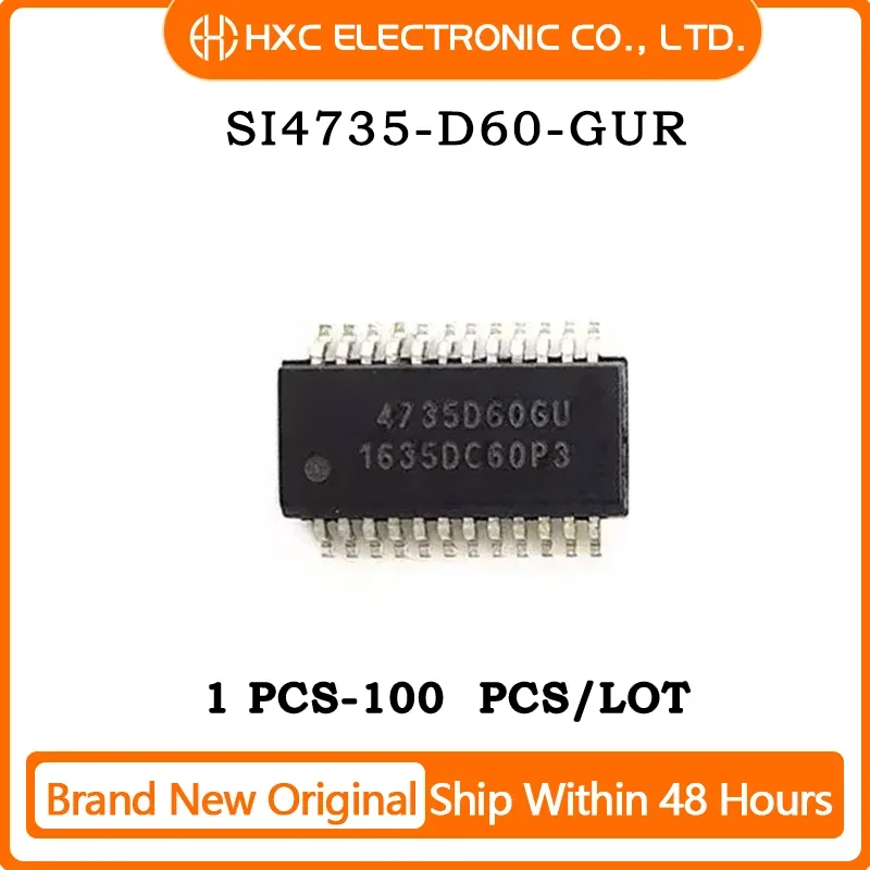 

1PCS/5PCS/10PCS/50PCS 4735D60GU SI4735-D60-GU SI4735-D60-GUR RF RX AM/FM 153KHZ-279KHZ 24SSOP