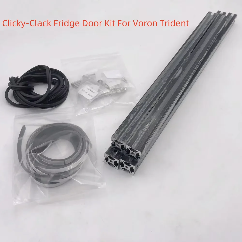 Clicky-Clack Fridge Door Kit with panels(Optional) for Voron Trident 250mm,300mm  350m Size Clicky Clack Door 3D Printer Parts