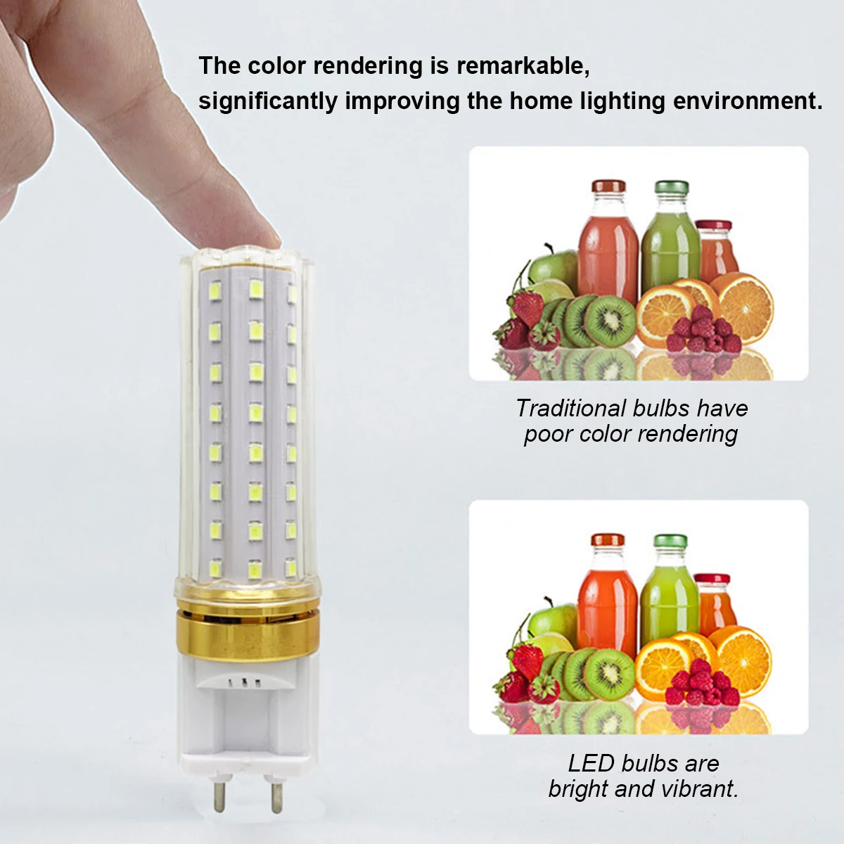 5 قطعة G12 LED مصابيح كهربائية الذرة 20 واط 15 واط 10 واط مع واضح PC قذيفة عالية الطاقة 2835 SMD 110 فولت 220 فولت 240 فولت 360 درجة مصباح أبيض بارد دافئ