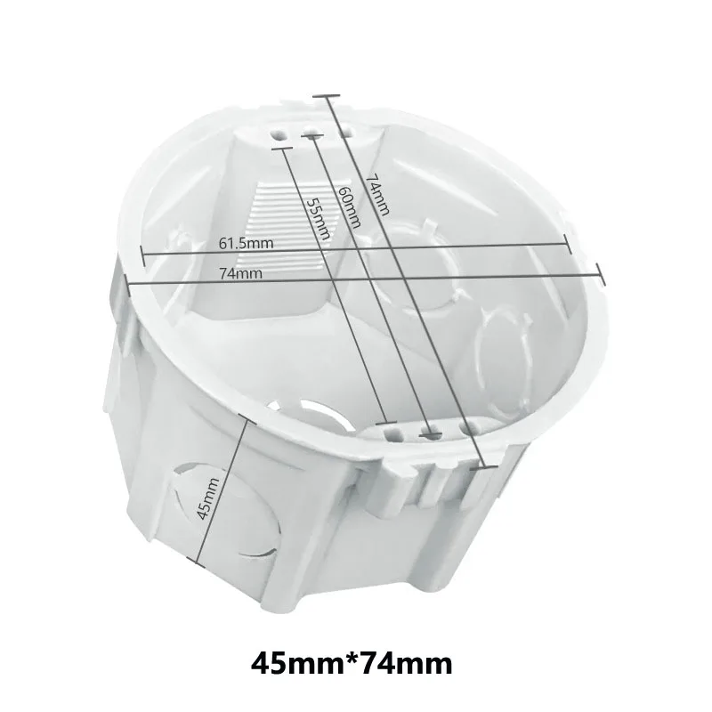 80 Type European Bottom Box Socket Wall Concealed Wire Junction Box European Standard PVC Circular Base