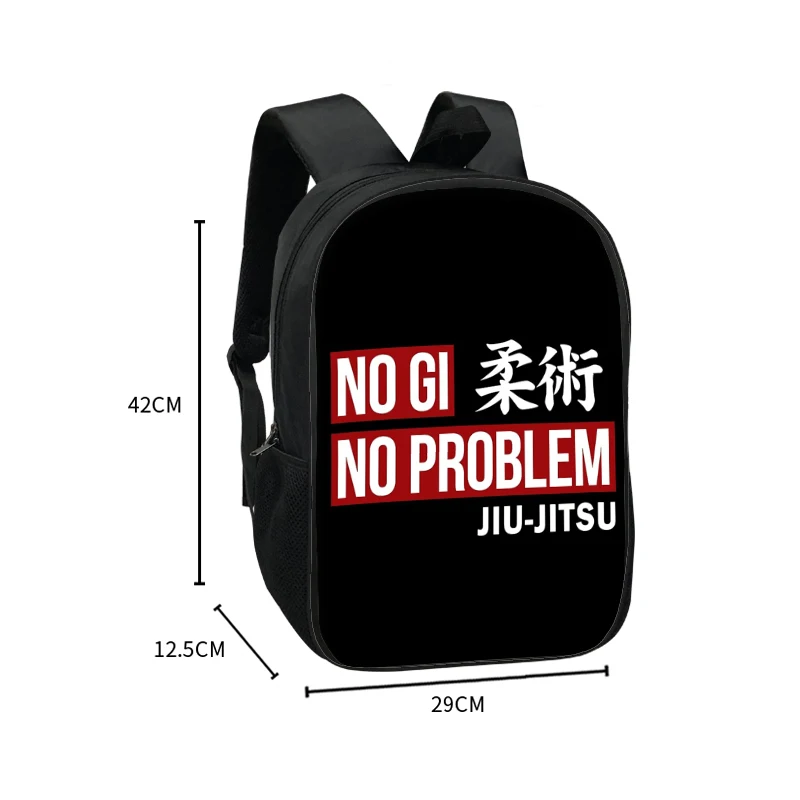 Brazilian Jiu Jitsu Martial Artser Backpack No Gi No Problem Bjj Men Travel Bag Jiu-jitsu Rucksack Teenager Children School Bags