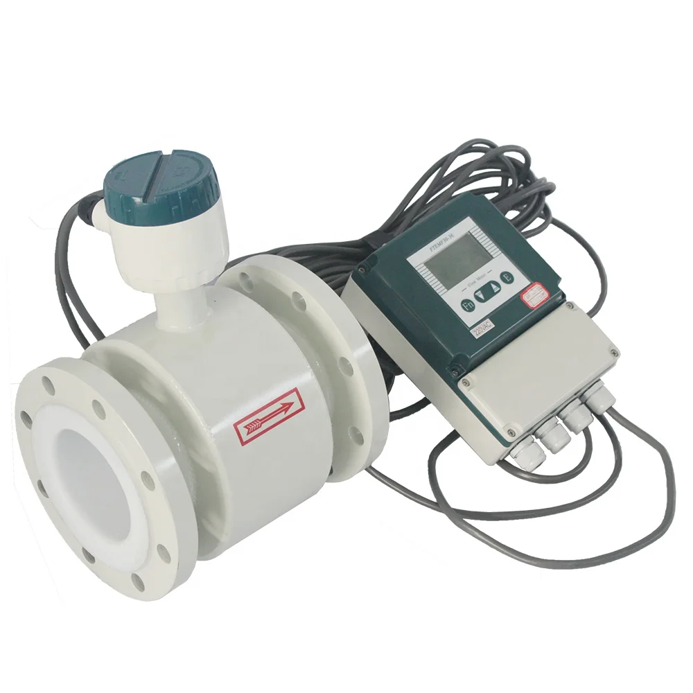 316 Stainless Steel LCD IP68  10 Meters DN3-DN3000 Digital Remote Display Sea Water Flowmeter Electromagnetic Flow Meter