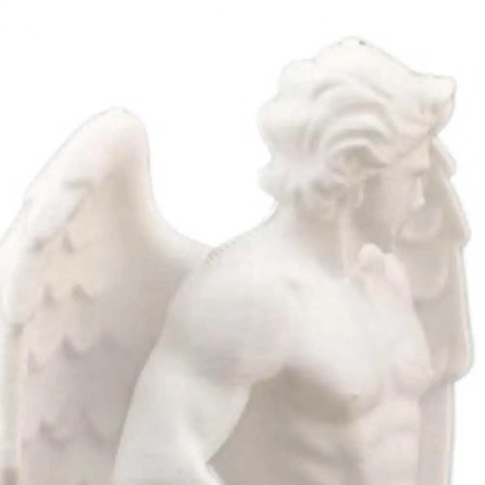 Style Angel Statue 3d Printed Angel Ornament 3d Printed Muscle Angel Sculpture Vintage Strong Man Bust Matte White Desk Ornament