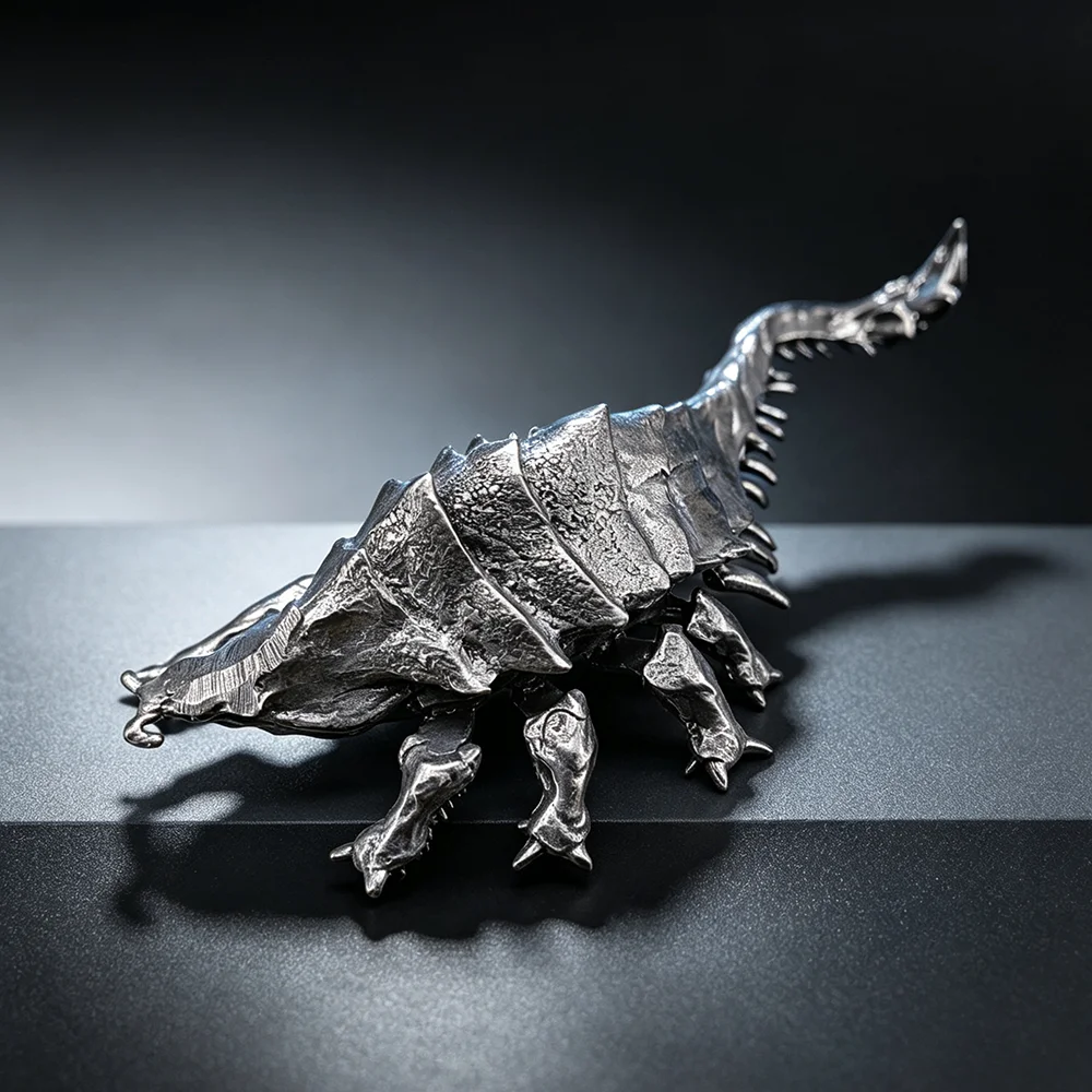Sci-fi Arthropod Reptile Metal Miniature Model DND Tabletop Wargames Model Copper Vintage Figurine Miniature Decoration Craft