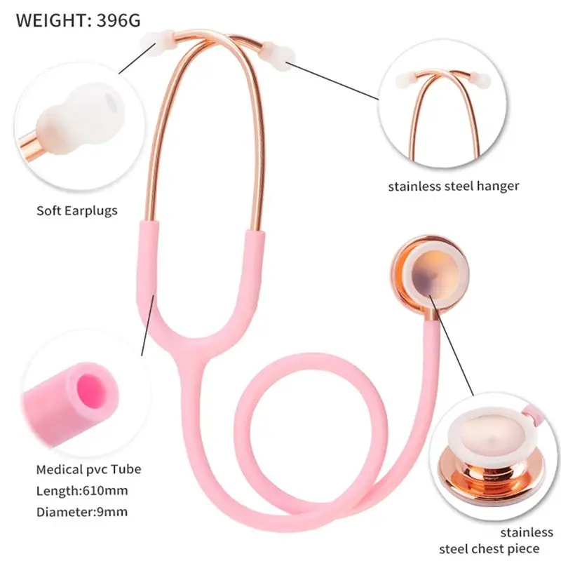 Professional Cardiology Stethoscope Double Head Stethoscope Equipment Nurse Student Stethoscope B