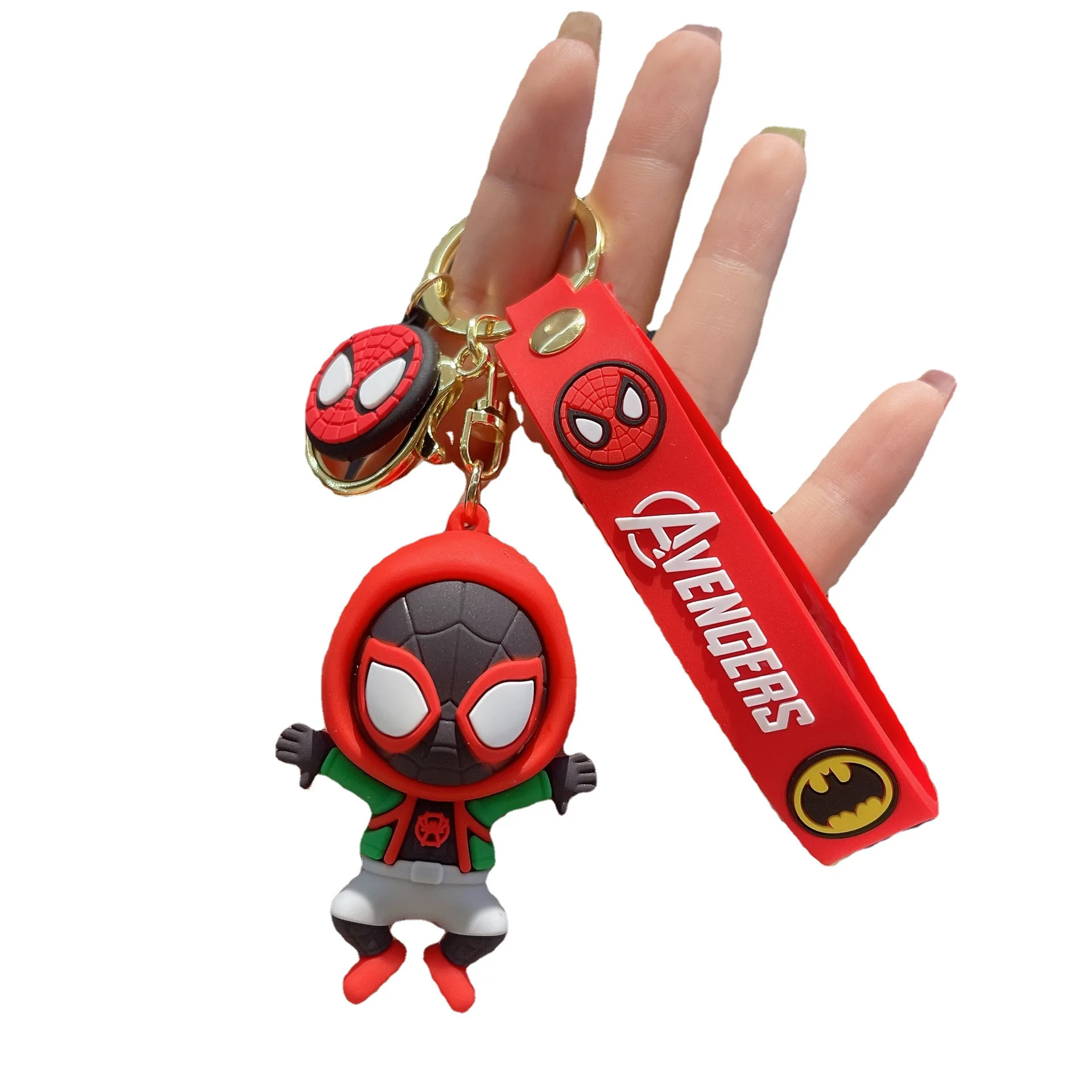 Disney-Porte-clés pendentif Spider Man Cartoon Anime, porte-clés de voiture, bague JOKey, sac de téléphone, bijoux de face, cadeaux pour enfants