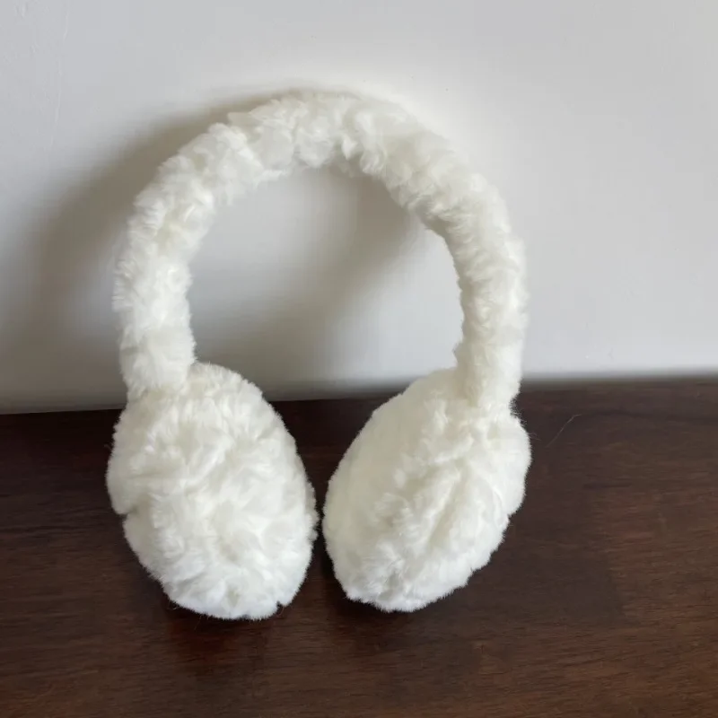 White Japanese Plush Earmuffs Headwear JK Winter Warm Padded Earrings Earplugs Cold Protection Ear Cover Cycling Accessories