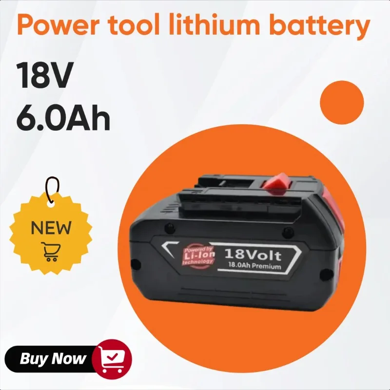 

18V 6.0Ah Rechargeable Lithium-ion Tool Battery Suitable for Bosch 6000 MAh Replaceable BAT609 BAT609G