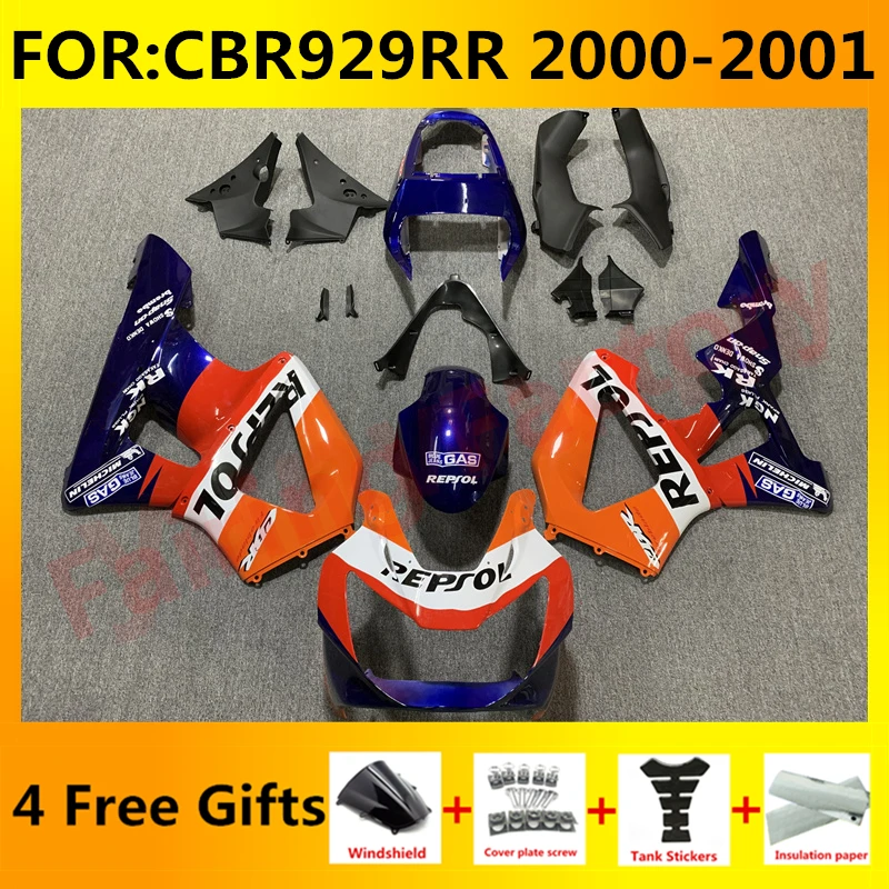 

NEW Motorcycle Injection mold fairing For HONDA CBR 929RR 00 01 CBR929RR CBR929 RR 2000 2001 bodywork Fairings kit set repsol