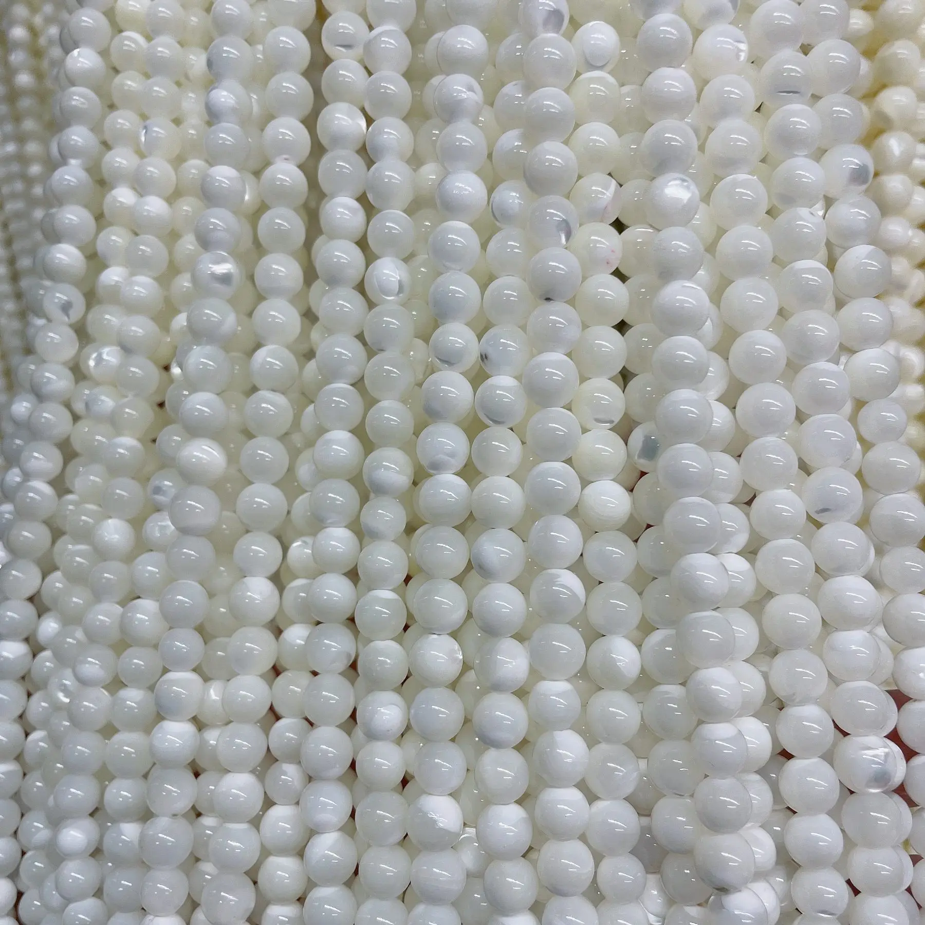 Natural Shell Beads White Trochus Shell Round Loose Beads 3 4 5 6 8 10 12mm For Bracelets Necklace Diy Jewelry Making