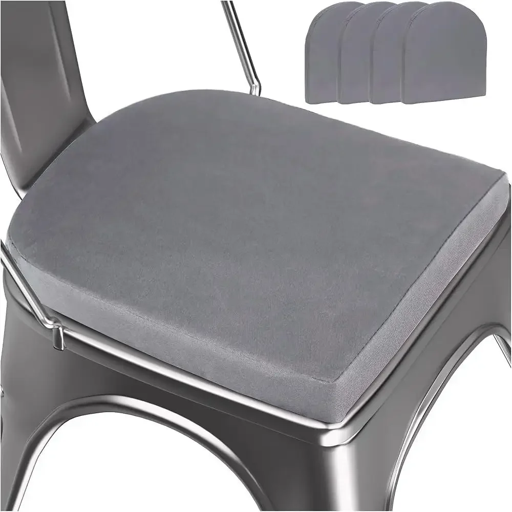 U Shape Waterproof Metal Chair Cushions Set of 4 Thick Comfortable Dining Seat Pads Non-Slip Indoor Outdoor Bar Stools