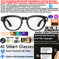 Photochromic Lens Ai Smart Glasses Translation Bluetooth Headphone Voice Assistant 32GB Camera Video Recorder Calories Pedometer