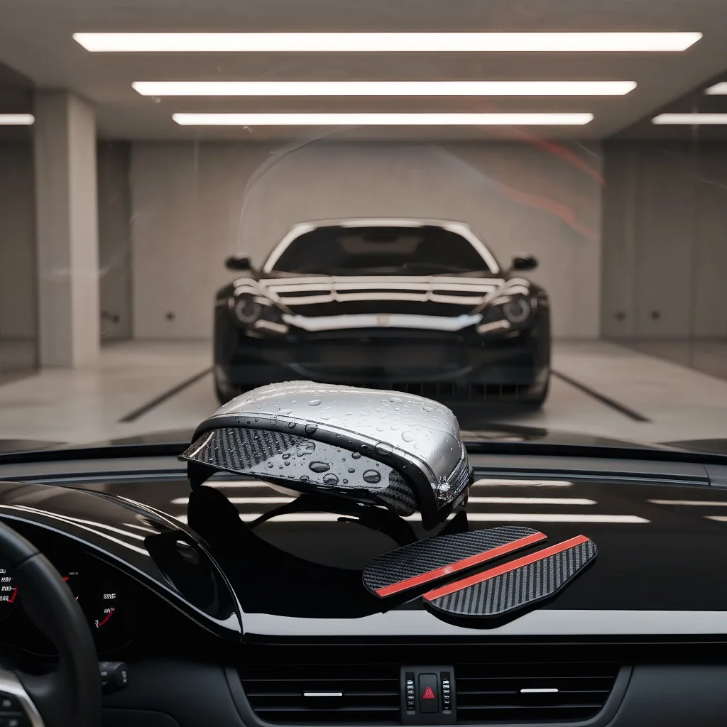 

​​2pcs Upgraded Carbon Fiber Car Rain Eyebrow - Universal Rearview Mirror Rain Guard​​