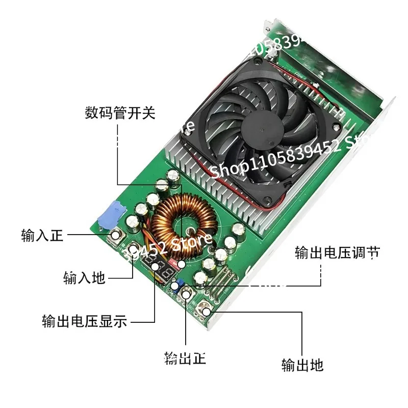 For 1500W adjustable step-down module input 25-90V to 2.5-60 V high power power supply voltage regulation 50A