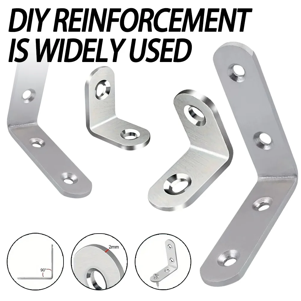 20pcs L-shaped thickened metal 90 degree right angle wall bracket, wooden shelf, hardware connector fixing corner fittings