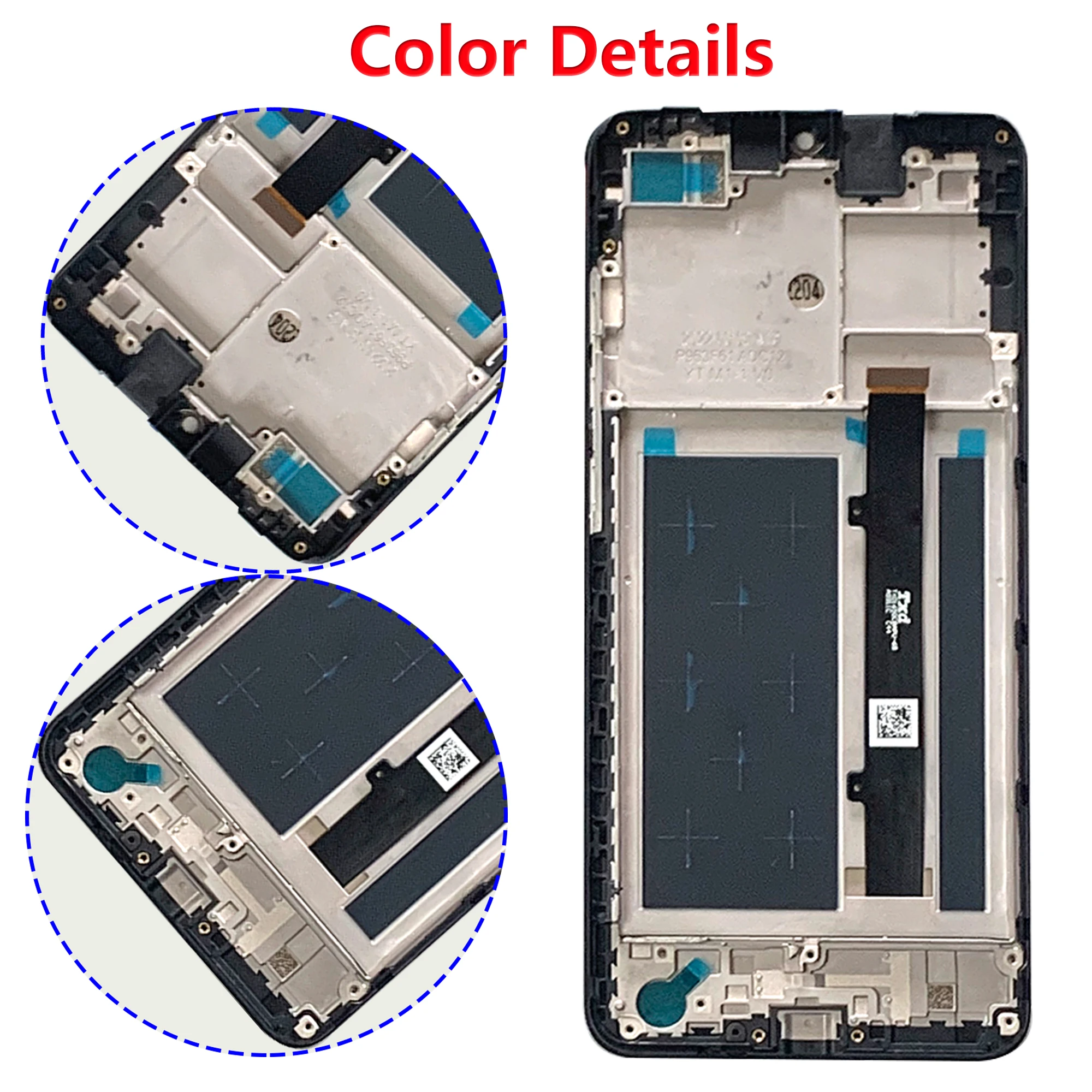 Original Pantalla Touch Screen For ZTE Blade A52 Full With Frame LCD Display Panel Glass Digitizer Assembly Replacement Parts