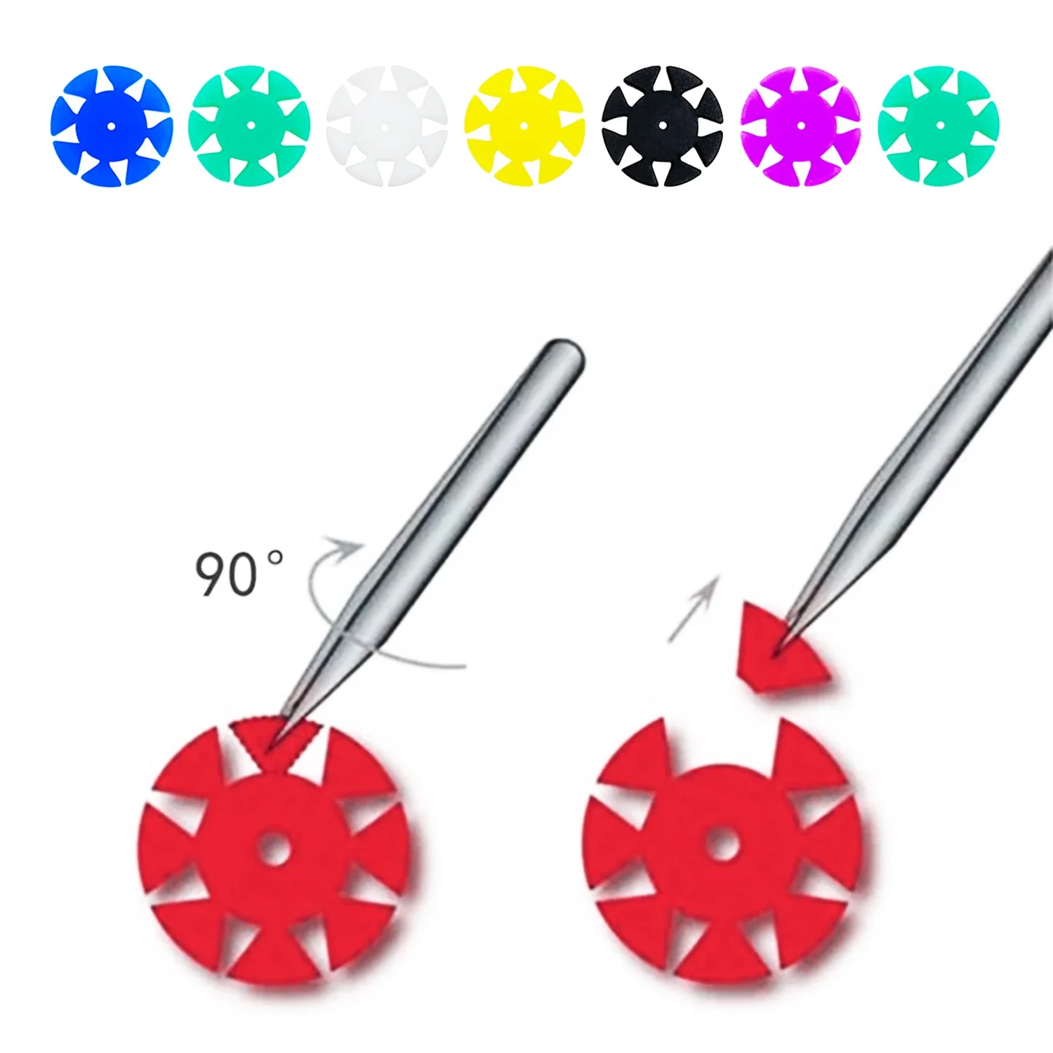 JOLANT 135°C Autoclavable 100pcs Dental Root Canal Files Stopper Counter Mark Ring Countin Circle（Not Include The Files）