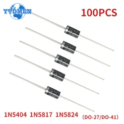100PCS Schottky Diode Rectifier Diodes Kit DO-41 1N5817 1N5404 1N5824 DO-27