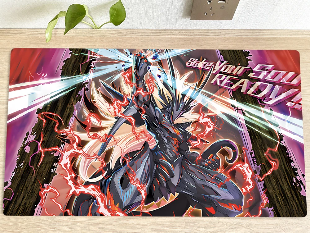 YuGiOh Table Playmat Vanquish Soul - Kaiser Varius TCG CCG Mat Trading Card Game Mat Mouse Pad Gaming Play Mat 60x35cm Free Bag