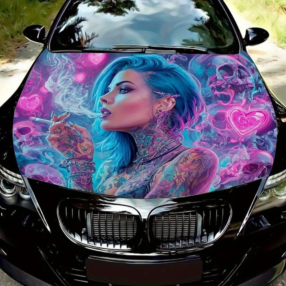 

Creative Tattoo For Women DIY Car Hood Stickers, High-quality Wear-resistant And Scratch Resistant Car Film, Car Parts Accessori