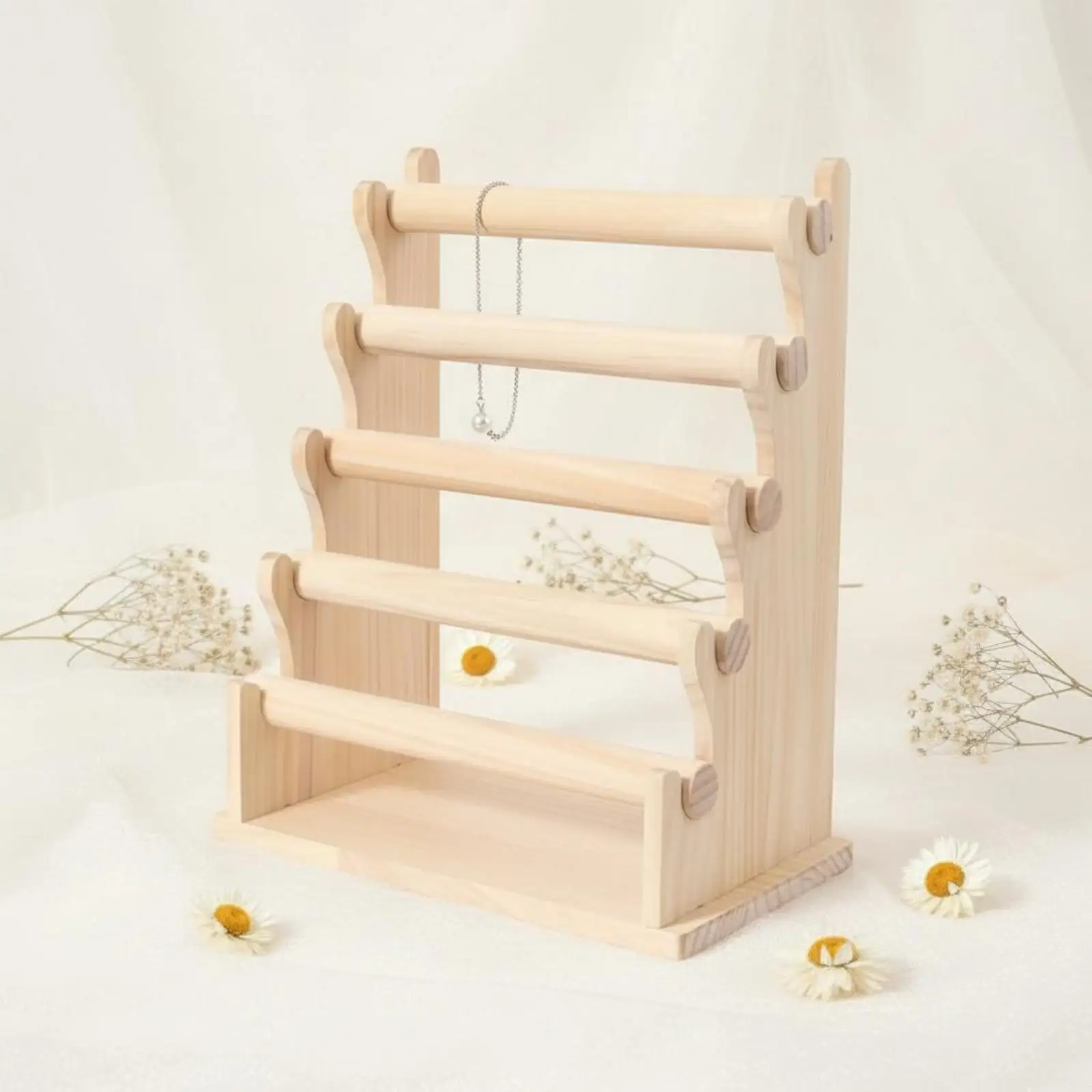 Multi Tier Wooden Jewelry Organizer Bracelet Display Stand Accessories Holder for Jewelry Counter