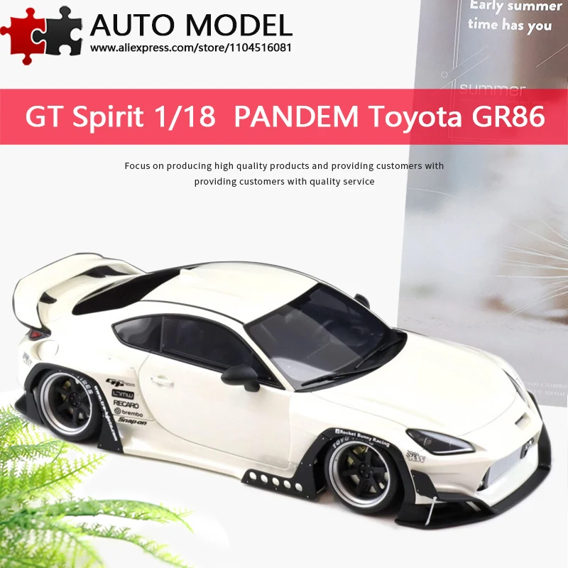 

Модель автомобиля Toyota GR86 Rocket Bunny 2023 года, модифицированная, из смолы, лимитированная серия, с широким кузовом, в стиле GT Spirit, масштаб 1:18, литая статическая модель, игрушка для взрослых, подарок для мальчика