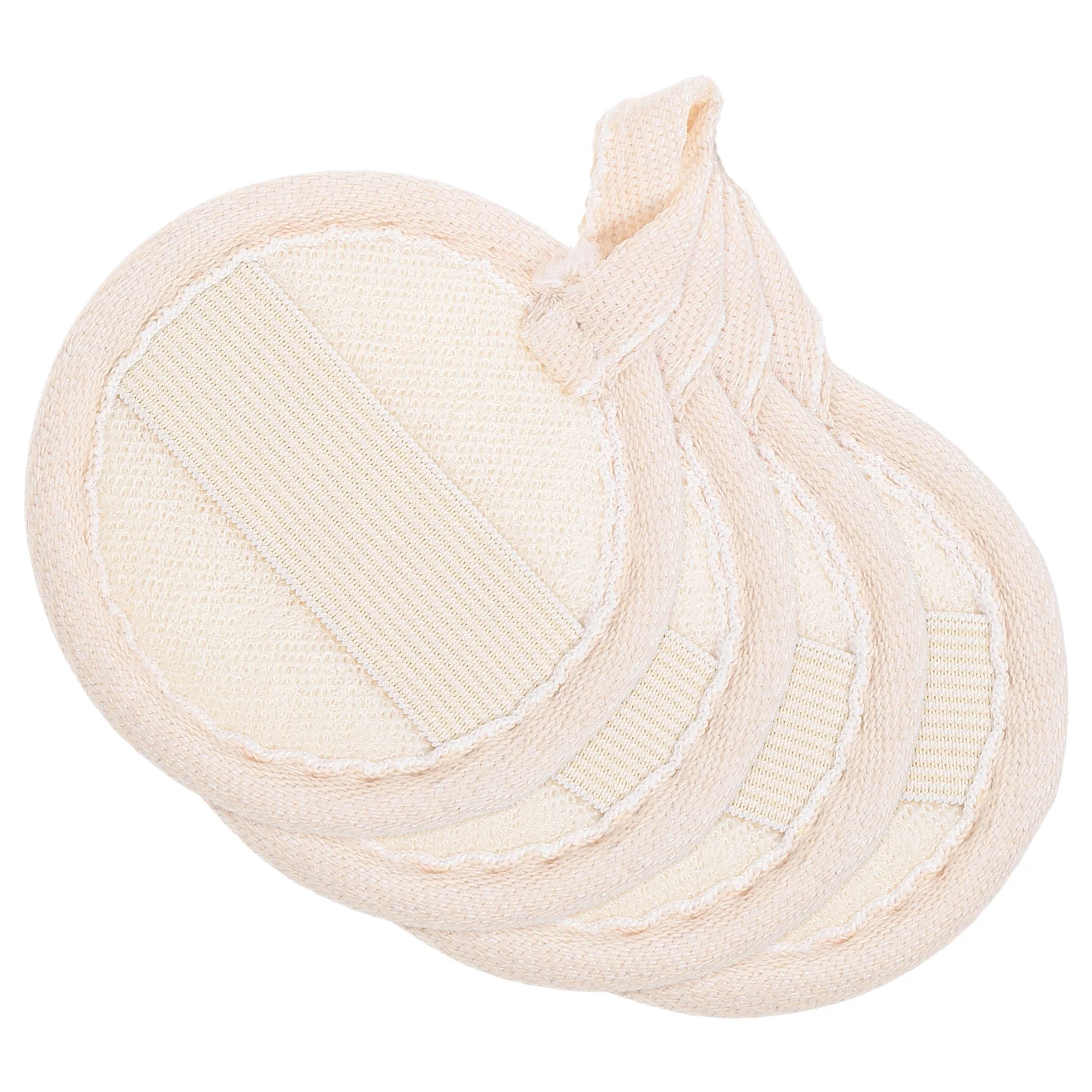 

4Pcs Loofah Sponge Shower Body Scrubber Natural Bathing Pads Gentle Exfoliating Soft Deep Cleansing Body Wash Sponge Travel