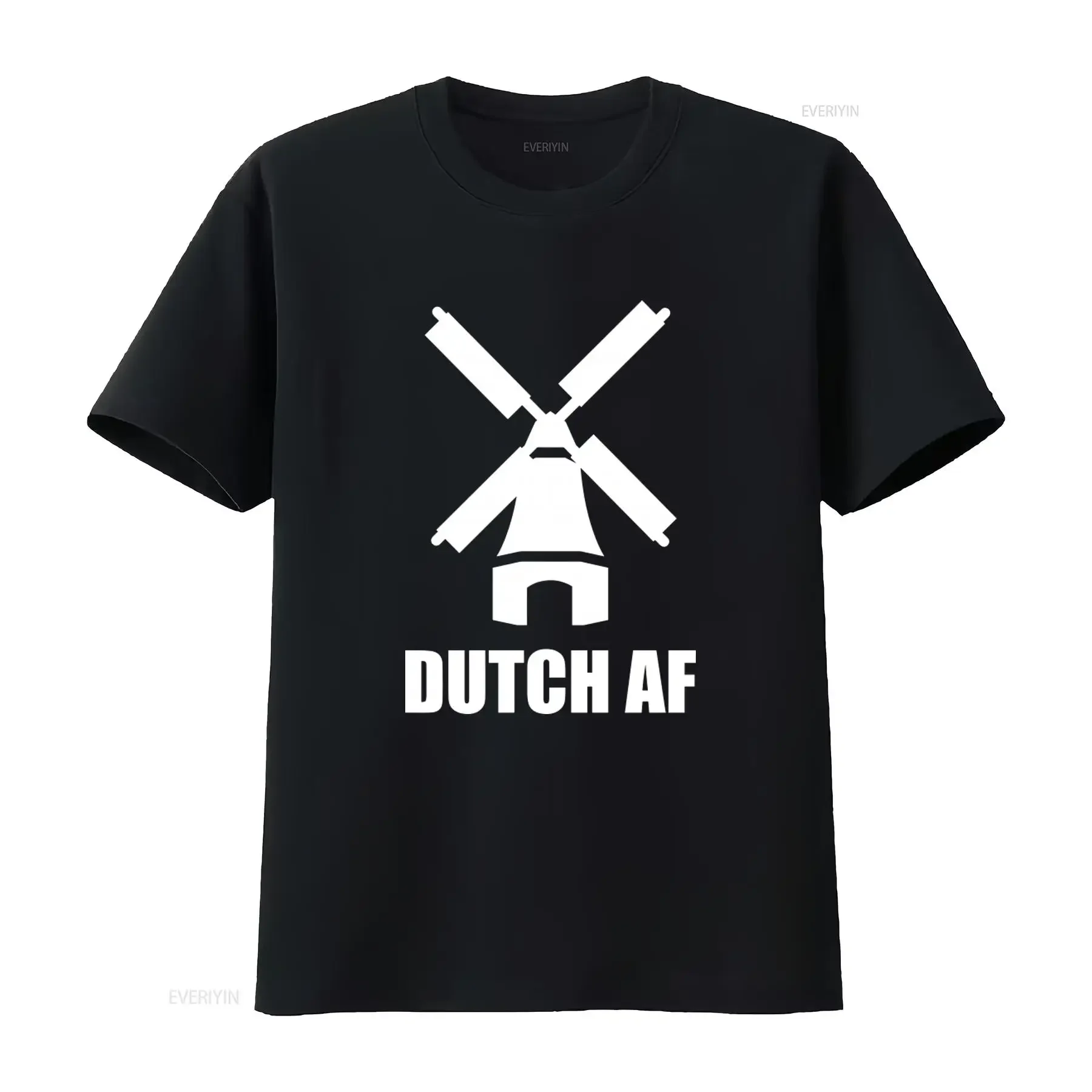 Dutch AF T Shirt Holland Netherlands Windmill Design Funny Clogs Print Unique for Enthusiasts vintage Washed homme Versatile