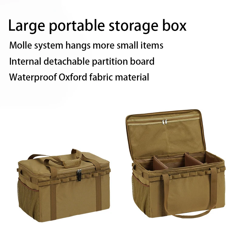 Outdoor Camping Storage Bags Large Cookware Bag Waterproof Handbag Tableware Storage Bag Portable Multifunctional Picnic Bag