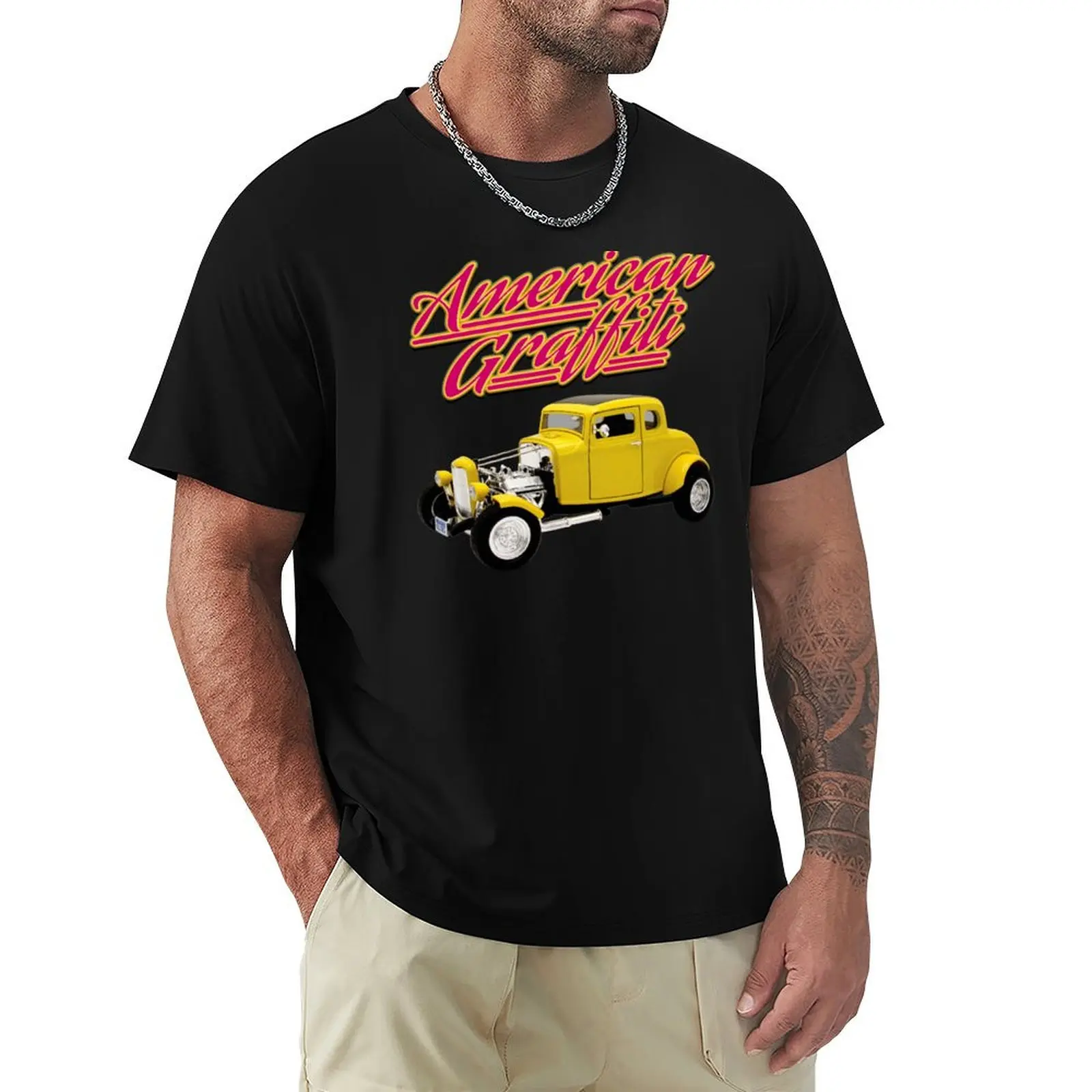 American Graffiti - ’32 Deuce Coupé T-Shirt Big Size Short Sleeve Casual Top