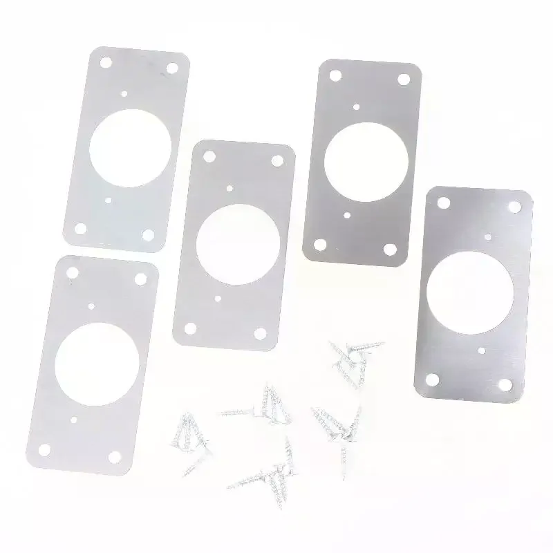 Cabinet Hinge Repair Plate Kit for Home Kitchen Cabinets and Furniture with Holes Stainless Steel Door Hinge Mounting