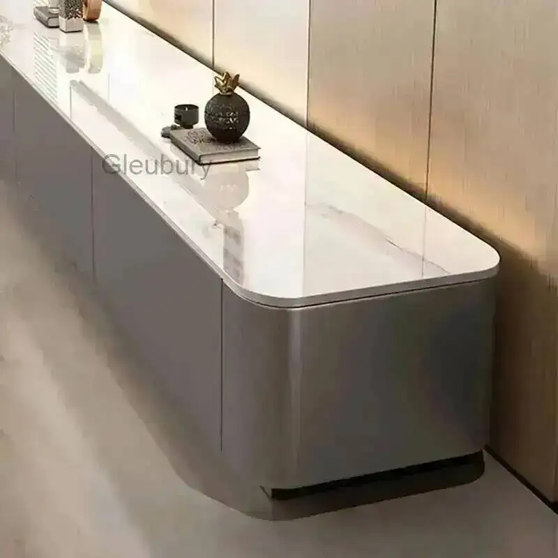 Mueble para TV de Estilo Francés, Estética Nórdica Glamurosa con Cajones, Mueble para TV Elegante, Mueble Suspendido para el Hogar