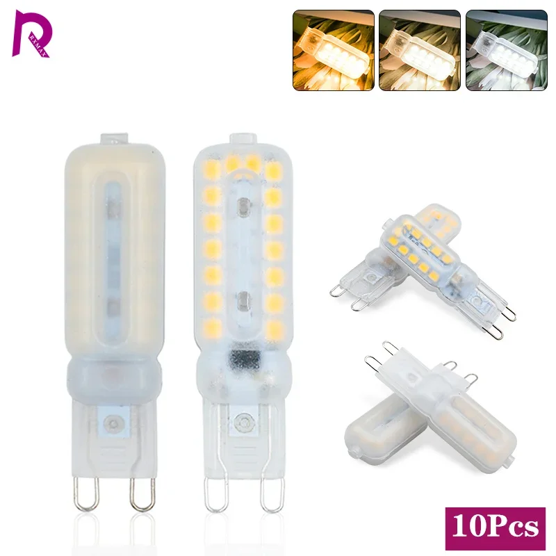 가정용 LED 전구 램프, 차가운, 따뜻한, 자연, 흰색 램프, LED 봄빌라, G9, AC220V, 2835SMD 전구, 3W, 5W, 7W, 로트당 10 개