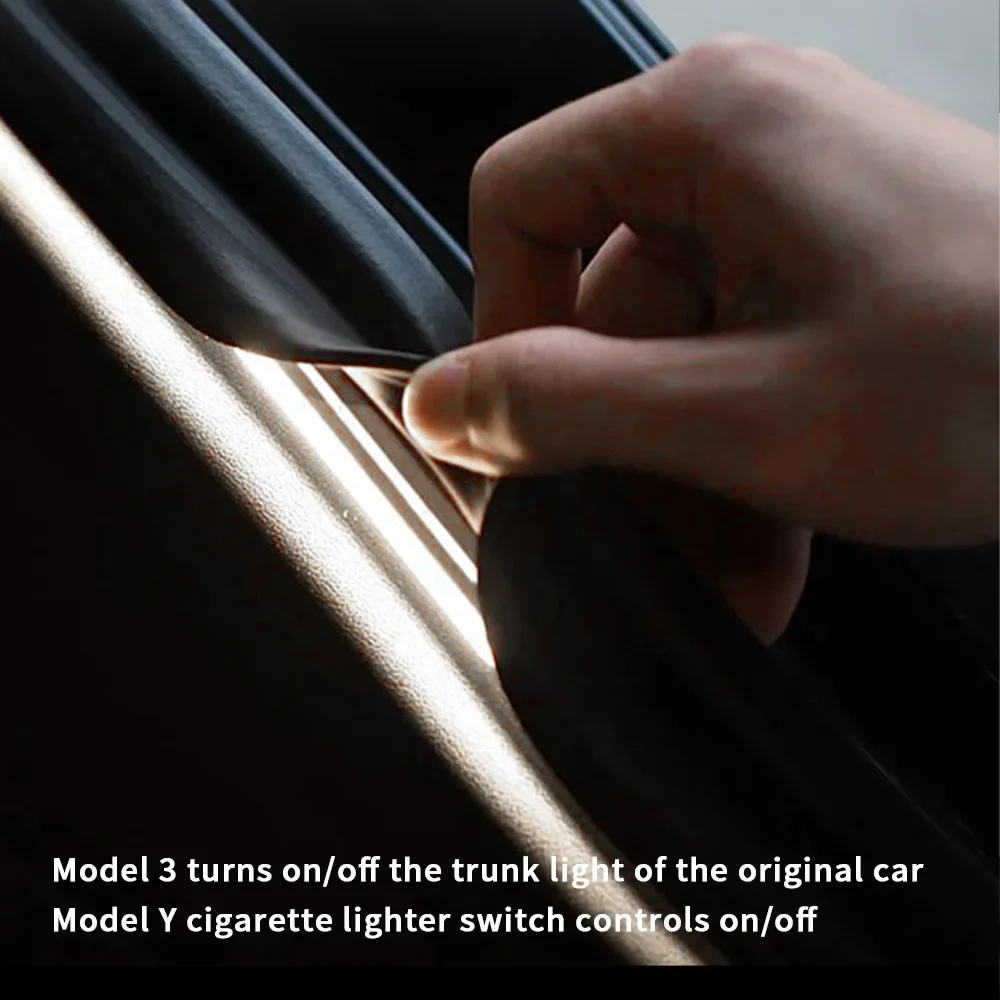 Car Tailgate LED Strip Light Kit RGB 12V APP Control Waterproof for Tesla Model 3 Model Y Rear Trunk Ambient Interior Lighting