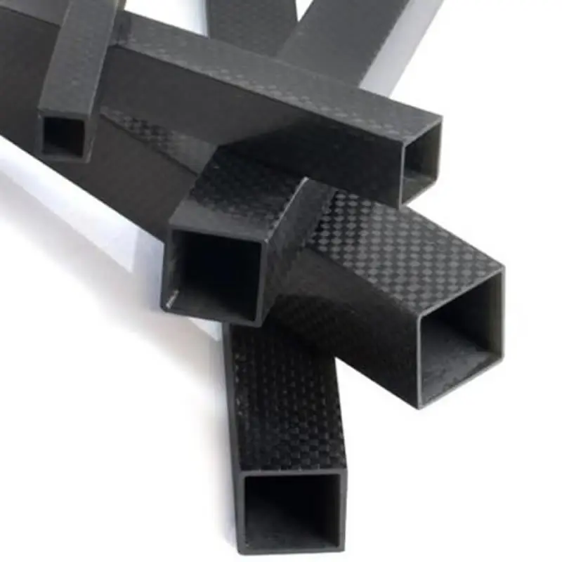 3K Carbon Fiber Square Tube Pipe High Strength Durable Outer Length 14 15 18 20 22 25 28 30 32 35 40 45 48mm for Bicycle Frame